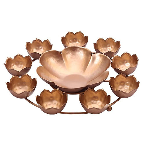 Galloy Metal Bowl Shaped Urli for Diwali Home Décor//Gifting//Showpiece