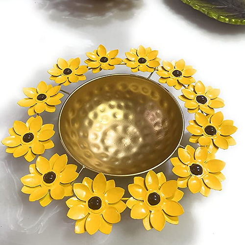 Galloy Beautiful Big Size Metal Lotus Flower Urli/uruli for Floating Flowers