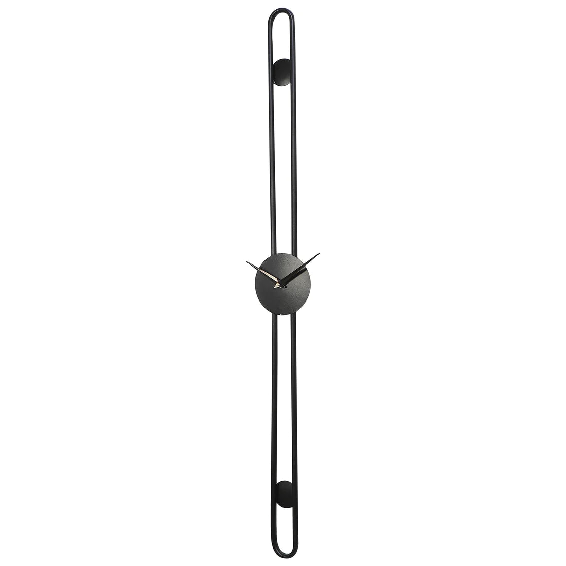 Minimal Long Hollow Black Wall Clock
