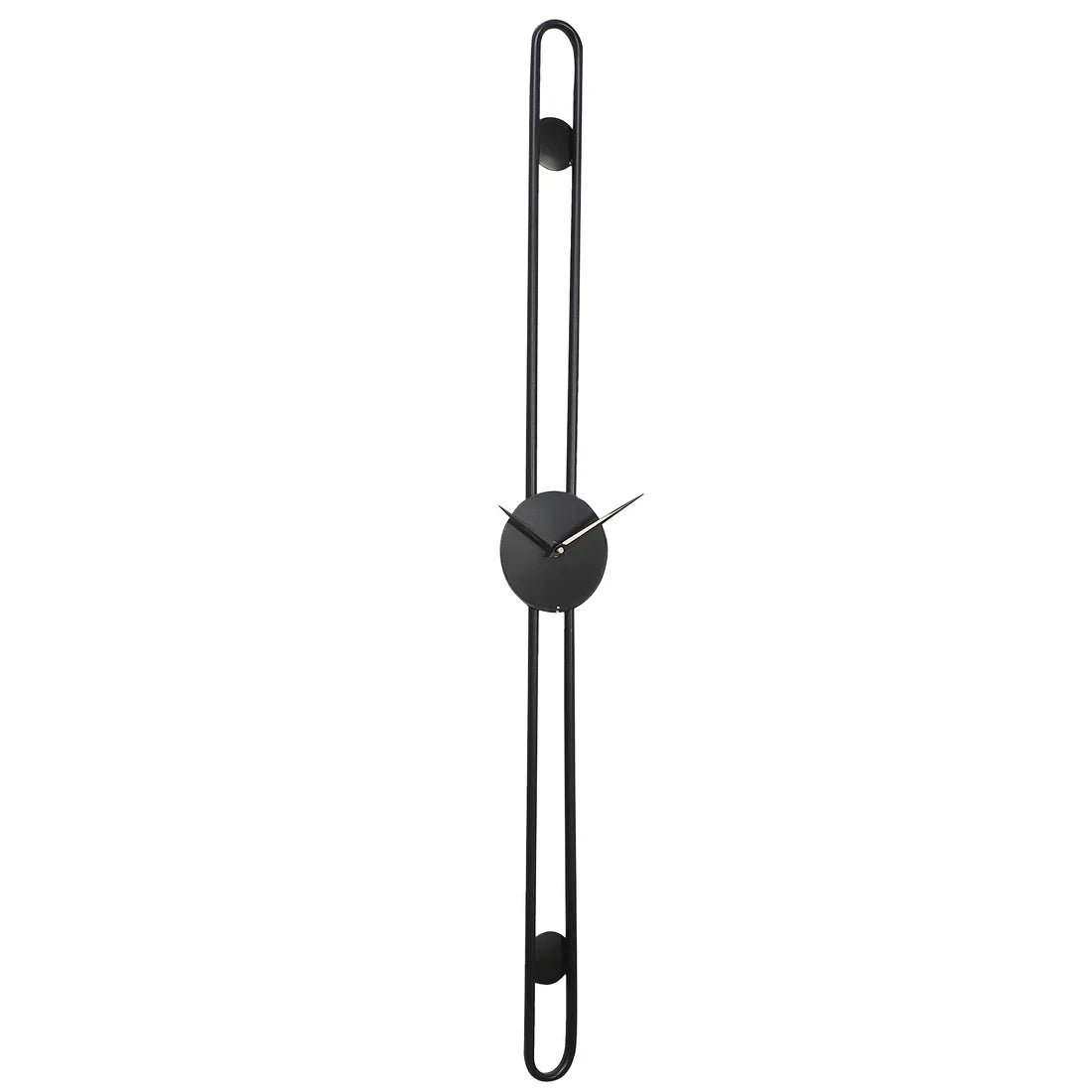 Minimal Long Hollow Black Wall Clock