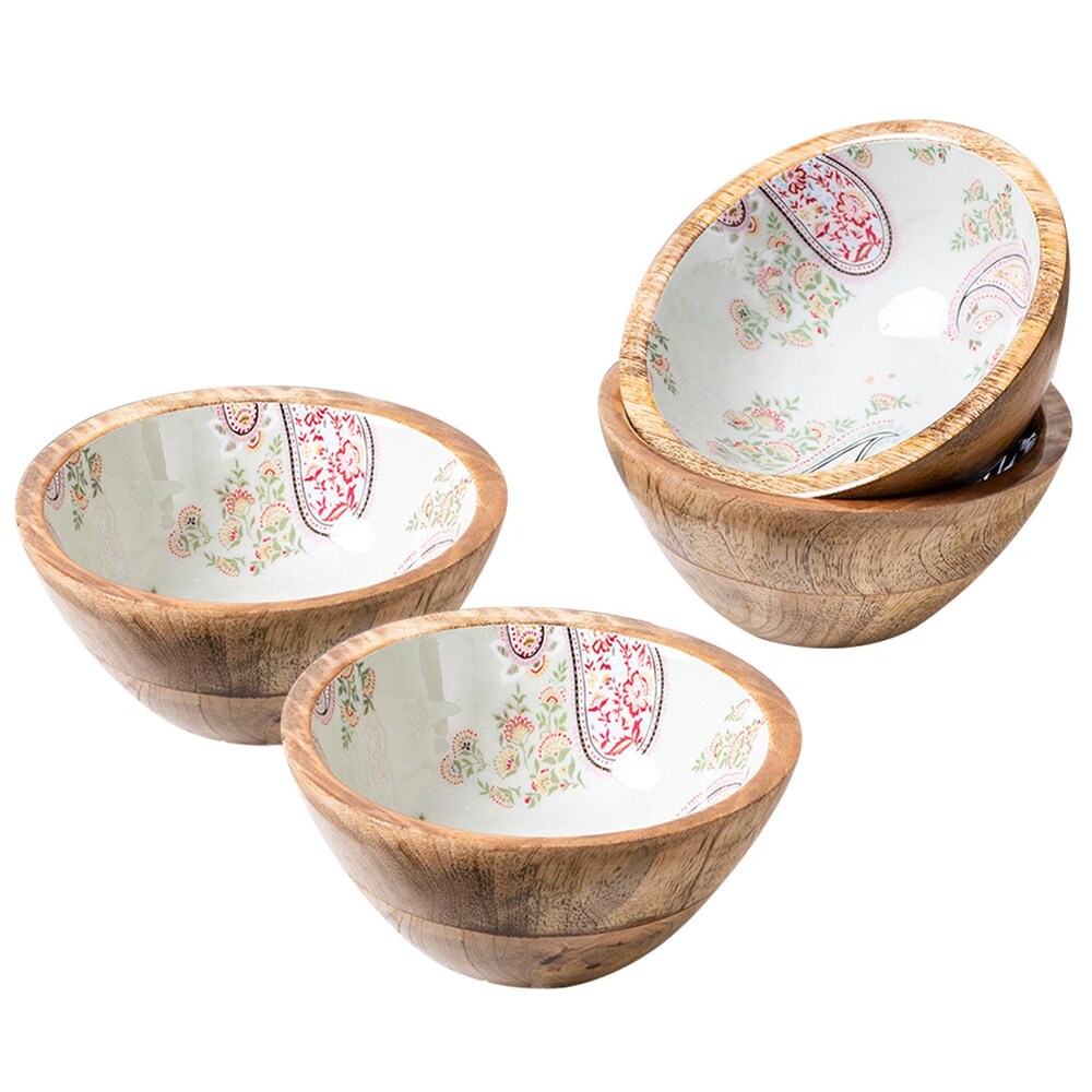 Paisley Printed Serving Bowls Set of 4