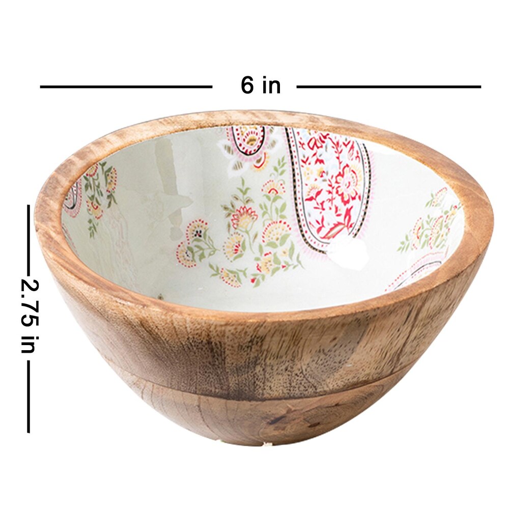 Paisley Printed Serving Bowls Set of 4