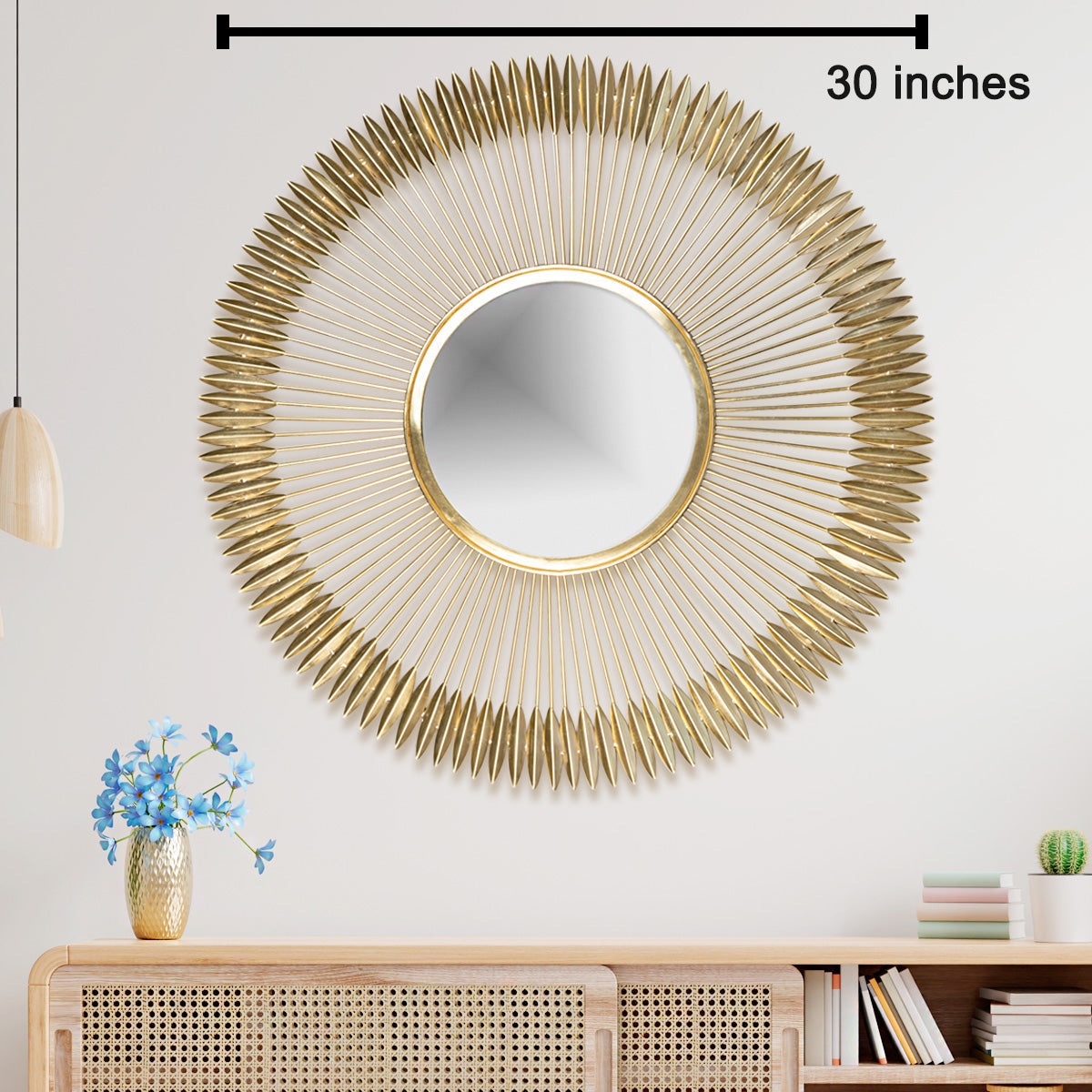 Stylish Gold Finish Decorative Mirror