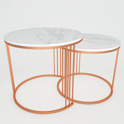 Classic Tethered Copper Nesting Table Set of 2