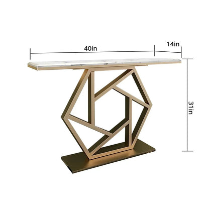 Luxurious Contemporary Console Table In Hexagonal Design