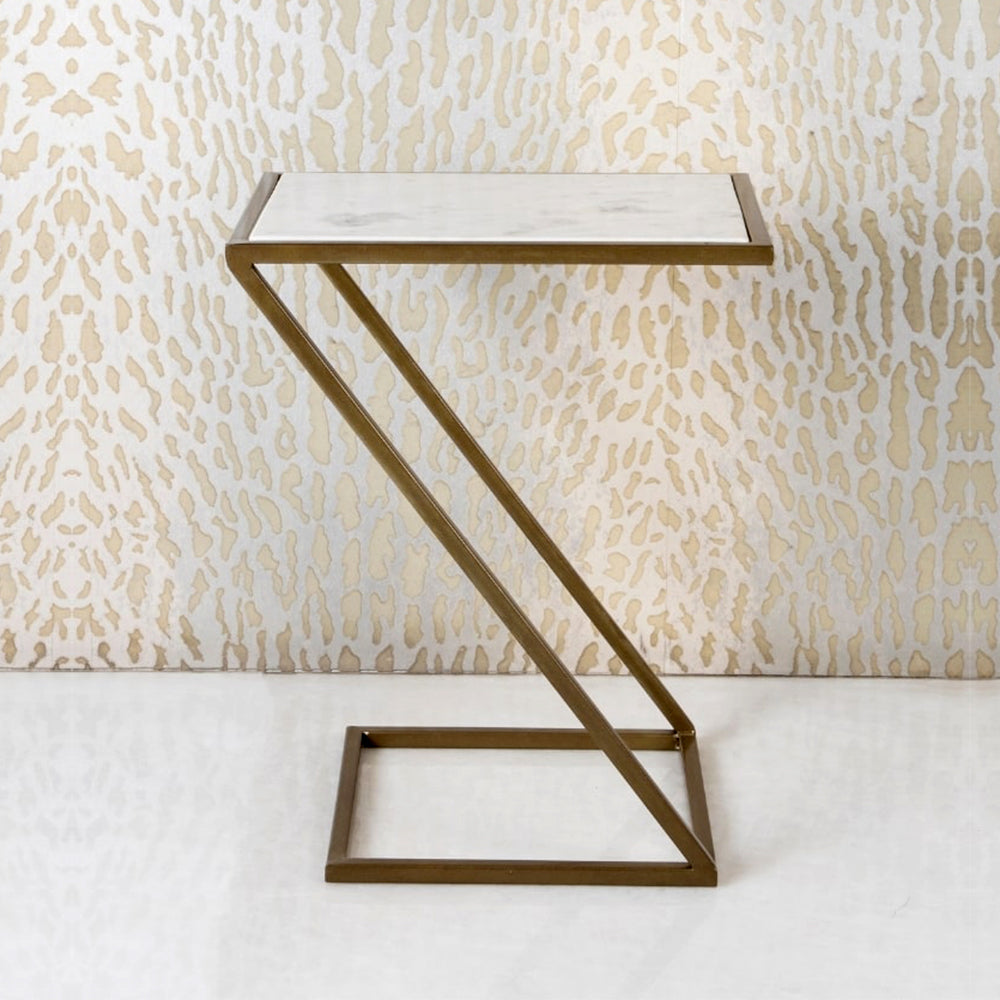 Slanting Chic Premium Metal Side Table