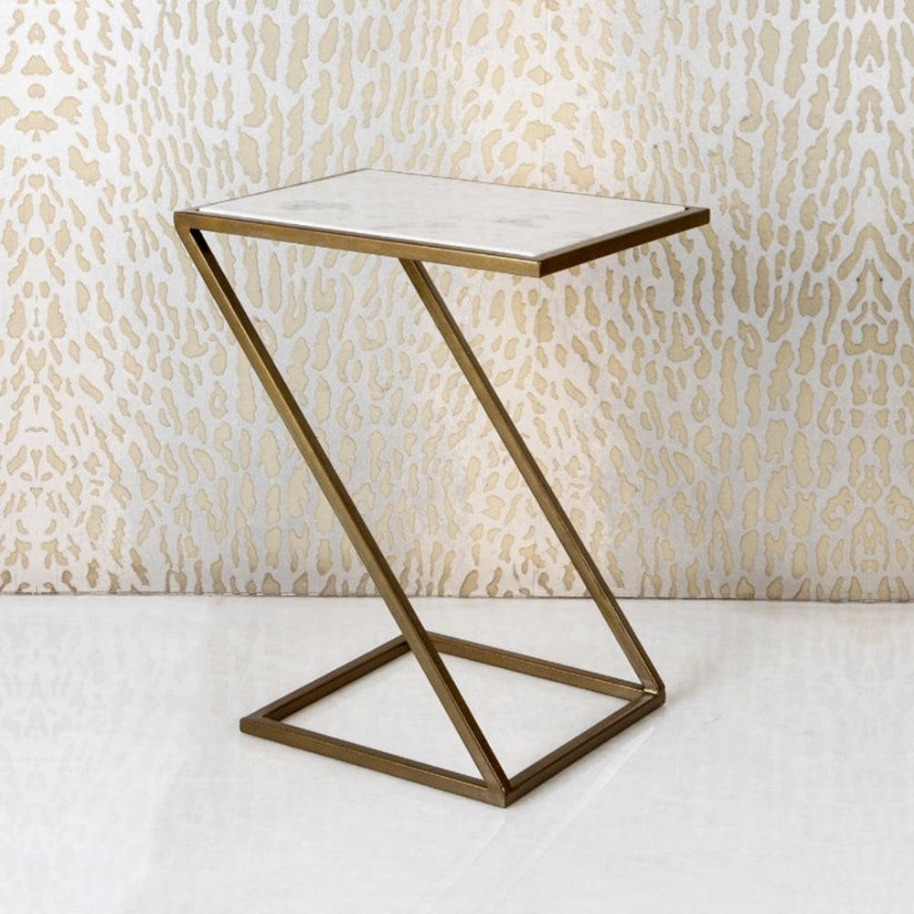 Slanting Chic Premium Metal Side Table