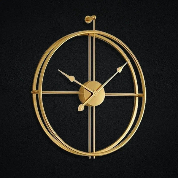 Golden Double Ring Wall Clock