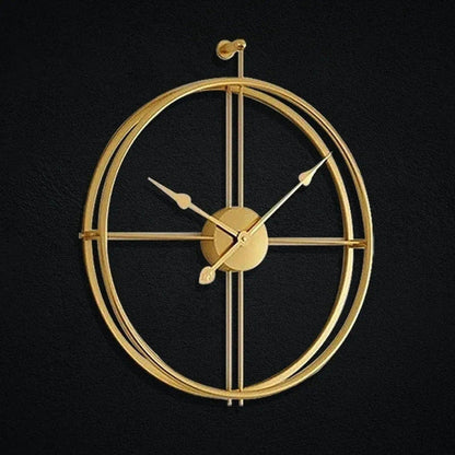Golden Double Ring Wall Clock